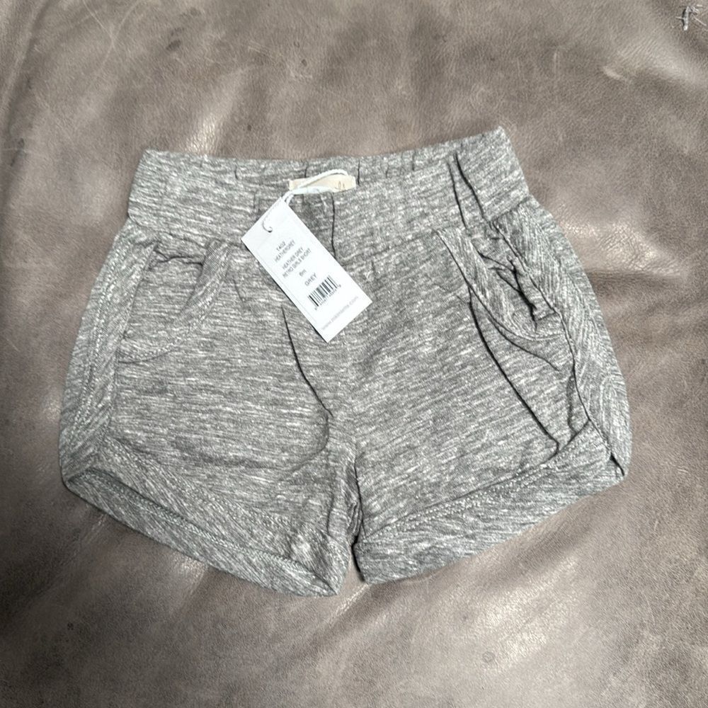 Miki Miette Heather Grey Retro Girls Shorts 6M
